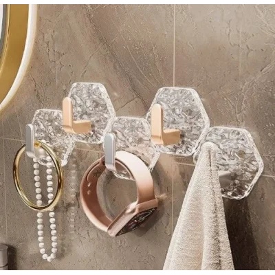 BUĞZ Lüks 5’li Duvar Askısı Banyo Mutfak İçin Havlu  Askılık