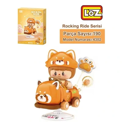 BUĞZ LZ-4302 LOZ KIRMIZI AYI SALLANMA SÜRÜŞÜ 190 PARÇA BLOCK OYUNCAK