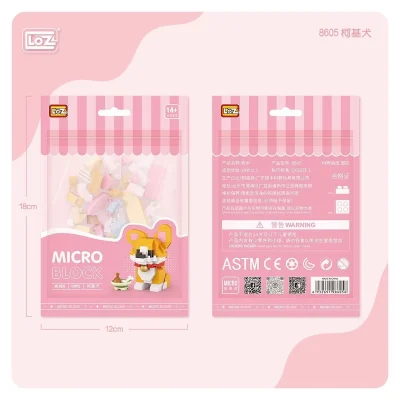  LZ8605 LOZ Köpek Blok Seti Mini Poşet -Vagon life