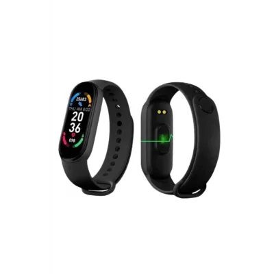 BUĞZ M6 Akıllı Bileklik Siyah Adımsayar Spor Takibi Android ve İOS Uyumlu - BUĞZ