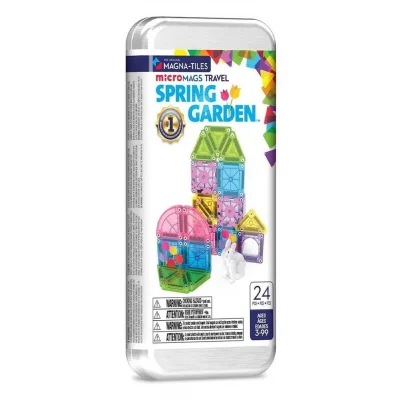 BUĞZ Magna Tiles Bahçe Seti Manyetik Bloklar Seyahat Boy 24 Parça