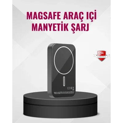 BUĞZ MagSafe Araç Telefon Tutucu 15W Hızlı Şarj Type-C Girişli