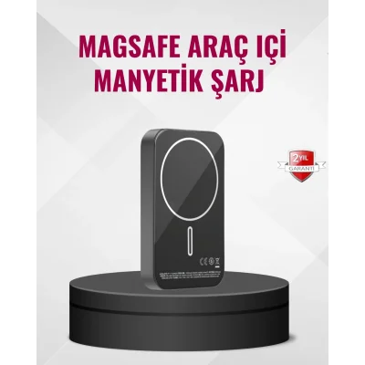  MagSafe Araç Telefon Tutucu 15W Hızlı Şarj Type-C Girişli