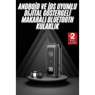  Makaralı Bluetooth Kulaklık Telefon Uyumlu Makaralı TF Kart Girişli Güç Göstergeli