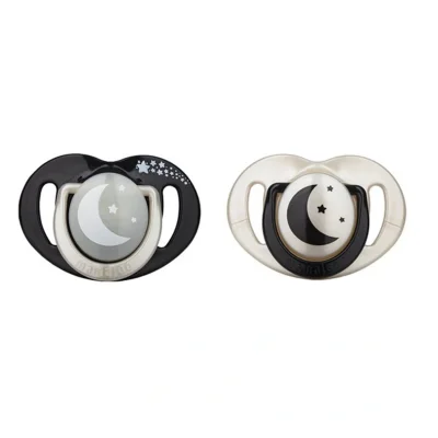 BUĞZ Mamajoo Sterilizasyon & Saklama Kutulu Black & Pearl Desenli İkili Ortodontik Emzik Gece & Gündüz / 6 Ay+