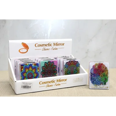 BUĞZ Mandala Desenli Hareketli Sulu El Aynası - Model 2