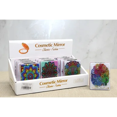 BUĞZ Mandala Desenli Hareketli Sulu El Aynası - Model 2