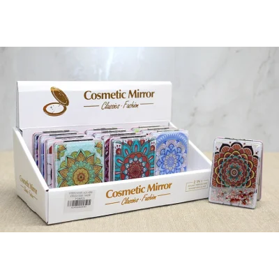 BUĞZ Mandala Desenli Hareketli Sulu El Aynası - Model 4