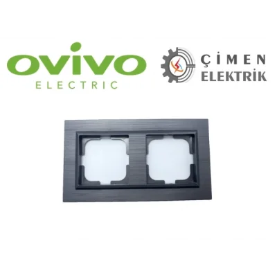  Manyatik Gri İkili Çerçeve Quantum - Priz ve Anahtar İçin Uyumlu Çerçeve