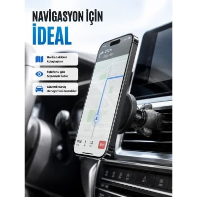 BUĞZ Manyetik Araç Telefon Tutucu Güçlü Mıknatıslı Havalandırma Aparatı