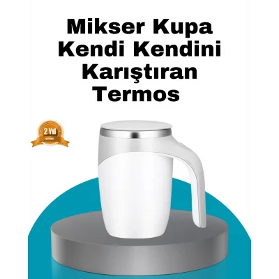 BUĞZ Manyetik Otomatik Karıştırma Bardağı – Şarjlı, Paslanmaz ve Pratik