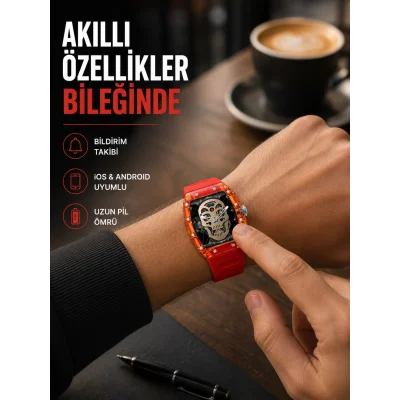 BUĞZ Manyetik Şarjlı Akıllı Saat iOS Android Uyumlu Yeni Nesil