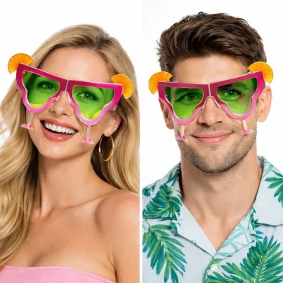 BUĞZ Margarita Bardak Şeklinde Parti Gözlüğü Pembe 16x8 cm