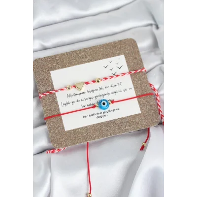 BUĞZ Marteniçka Bileklik 2li Nazar ve Kalp Model