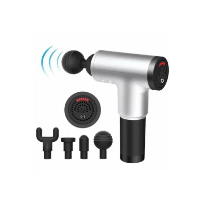 BUĞZ Masaj Tabancası Sporcu Masaj Aleti 4 Başlıklı Şarjlı 6 Fonksiyon