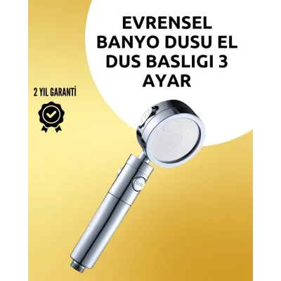 BUĞZ Masaj ve Yağmur Modlu Çok İşlevli Paslanmaz Çelik Duş Başlığı