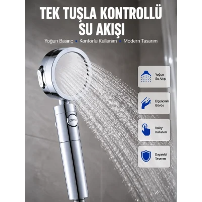 BUĞZ Masaj ve Yağmur Modlu Su Tasarruflu Duş Başlığı