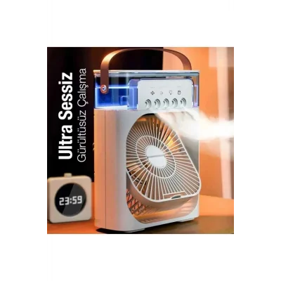 BUĞZ Masaüstü çok renkli 600ml 5 spreyli ışıklı vantilatör 2 yıl garantili - Elektronik