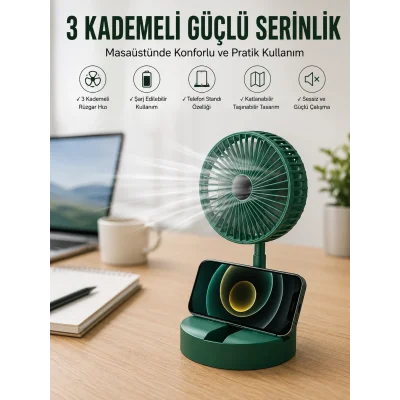 BUĞZ Masaüstü Taşınabilir Mini Soğutucu Vantilatör