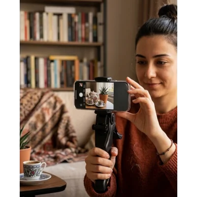 BUĞZ Masaüstü Telefon Tripodu Katlanabilir Telefon Tutucu Video Çekim Standı