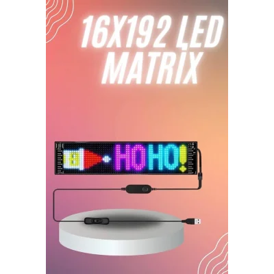 BUĞZ Matrix Led Cama Yapışan Telefon Kontrollü Panel Dijital Ekran Kumandalı - BUĞZ
