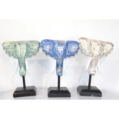  Maun Ağacı Fil Kafası Dekoratif