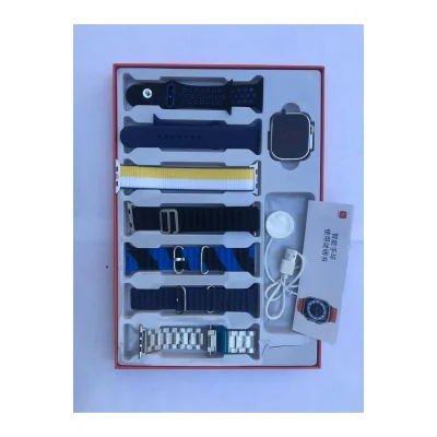 BUĞZ Mavi Gümüş Kasa ve Siyah Titanyum Kordonlu Akıllı Saat, Nabız ve Uyku Takibi Özellikli
