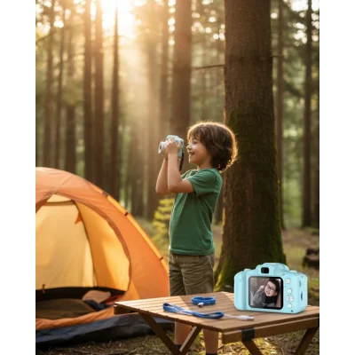 BUĞZ Mavi Şarjlı Mini HD Kamera Video Fotoğraf Çekimli USB Bağlantılı Dijital Cihaz