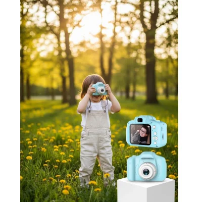 BUĞZ Mavi Şarjlı Mini Kamera HD Video Fotoğraf Çekimli Genişletilebilir Hafızalı