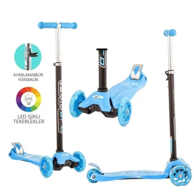  Mavi Twist Işıklı Scooter Kırmızı