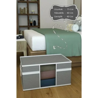 BUĞZ Mega Boy Pencereli Hurç Çok Amaçlı Düzenleyici Saklama Kutusu 40x40x75 Cm 0256 ( BUĞZ )