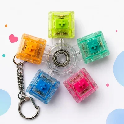 BUĞZ Mekanik Switch Klavye Stres Çarkı - Renkli Tuşlu Fidget Oyuncak