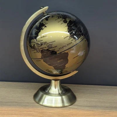BUĞZ Metal Ayaklı Gold Dünya Küresi