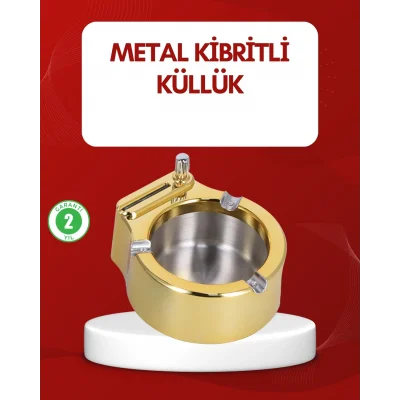 BUĞZ Metal Küllük Gizli Ateşleme Sistemli Şık Tasarım