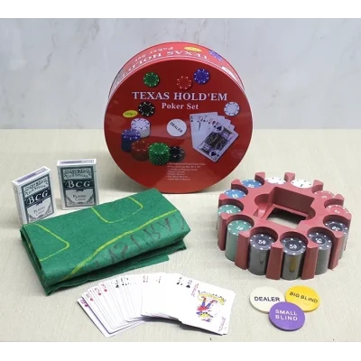 BUĞZ Metal Kutulu 240 Chip Ve 2 Adet İskambil  Kağit Setine Sahip Poker Oyunu Alk3539