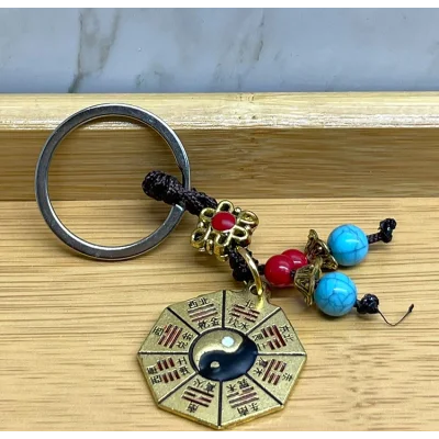 BUĞZ Metal Renkli Yin Yang Anahtarlık