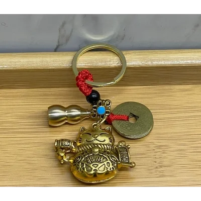 BUĞZ Metal Şans Ve Bereket Kedisi Anahtarlık Model 1