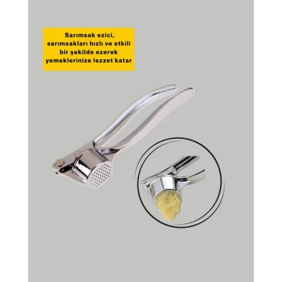 BUĞZ Metal Sarımsak Ezici Ergonomik Tutma ve Güçlü Presleme - Lisinya