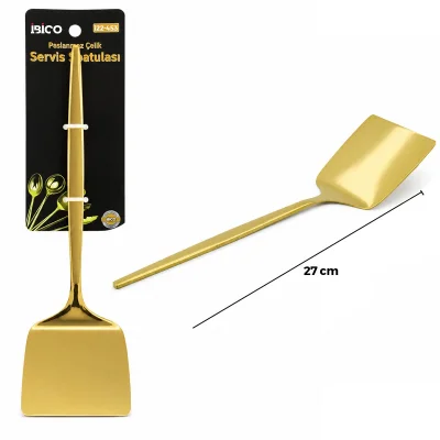 BUĞZ Metal Servis Spatulası - Gold Renk - 27 cm