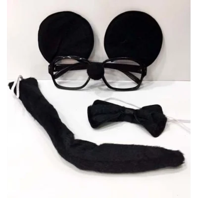 BUĞZ Mickey Mouse Gözlüğü Papyonu Kuyruğu Seti