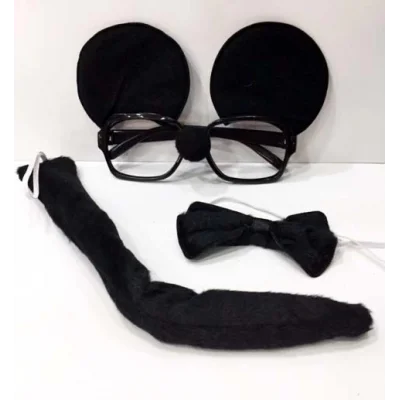 BUĞZ Mickey Mouse Gözlüğü Papyonu Kuyruğu Seti