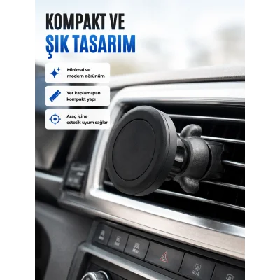 BUĞZ Mıknatıslı Araç İçi Telefon Tutucu Havalandırma Izgarası Telefon Standı