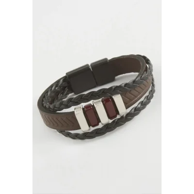  Mıknatıslı Orjinal Deri Bileklik