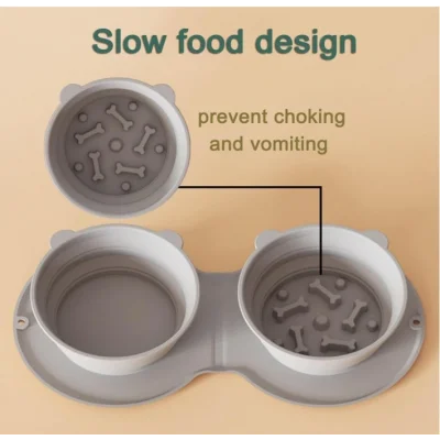 BUĞZ Mikopet Katlanabilir İkili Mama ve Su Kabı