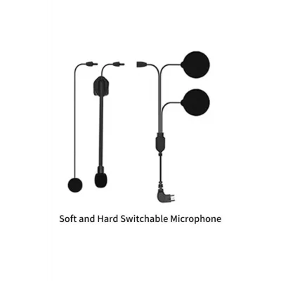 BUĞZ Mikrofonlu Motosiklet Kaskı Kulaklığı Tam/yarım Yüz Kaskları İçin 2’si 1 Arada Kulaklık Seti