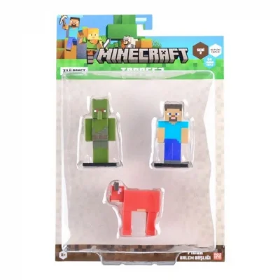 BUĞZ Minecraft 3D Toppeez 3lü Figür Seti Seri 2