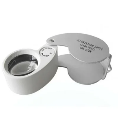 BUĞZ Mini 40x25mm Takı Büyüteç, Cep Büyüteç, Teftiş, Elmas Pullar, Madeni Kontrol Lup Mg21011 - BUĞZ