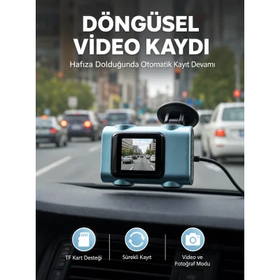BUĞZ Mini Araç İçi Kamera Sürekli Kayıt Geniş Açılı Yeni Nesil