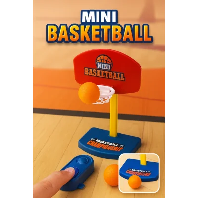 BUĞZ Mini Basketbol Oyunu Seti – 2 Top Dahil, Fırlatma Mekanizmalı Eğlenceli Masa Oyuncağı (3+ Yaş)