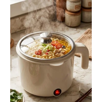 BUĞZ Mini Elektrikli Pişirici 1 Litre Buharda Pişirme Tepsili Çok Amaçlı Mutfak Tenceresi